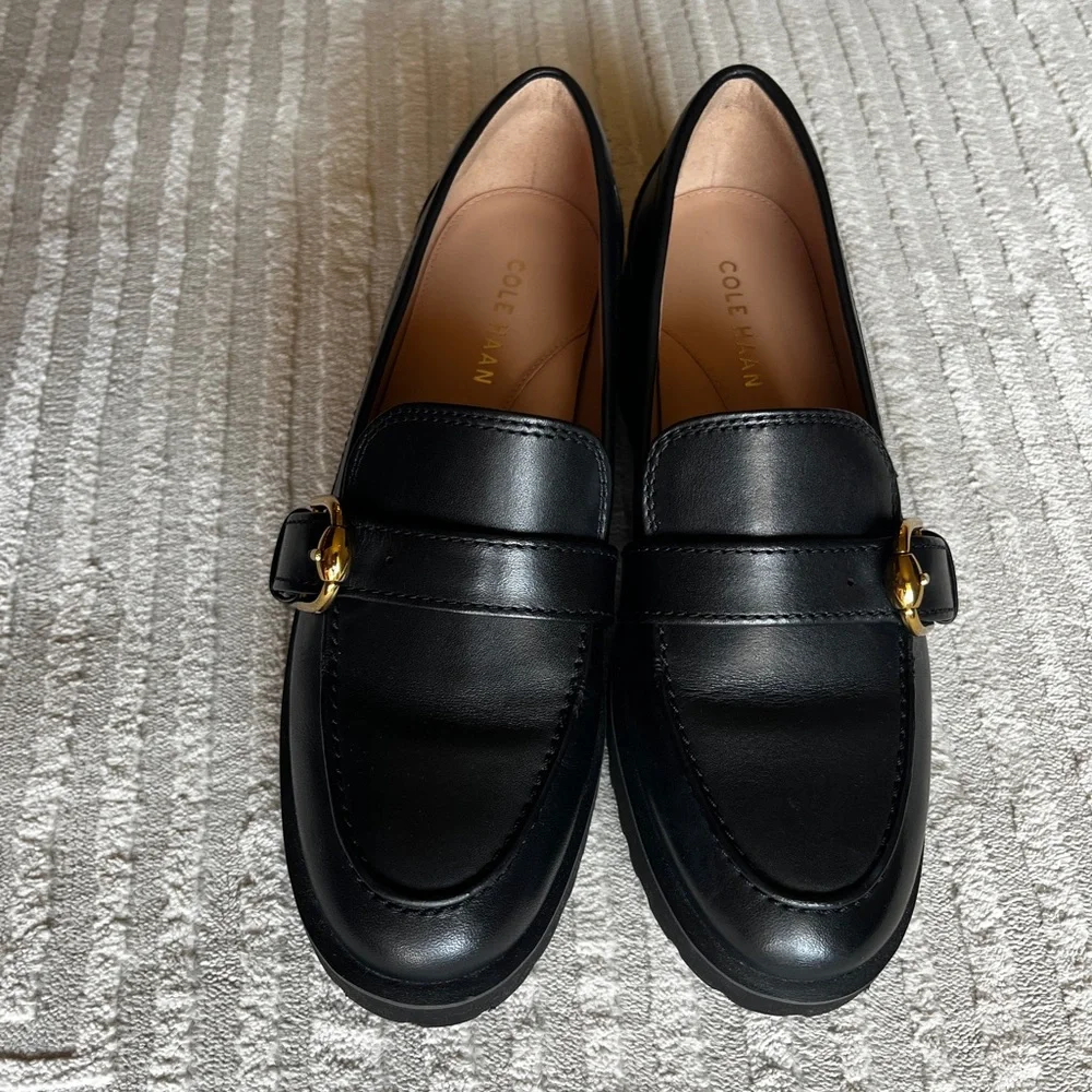 Cole Haan Giana Buckle Loafers in Black